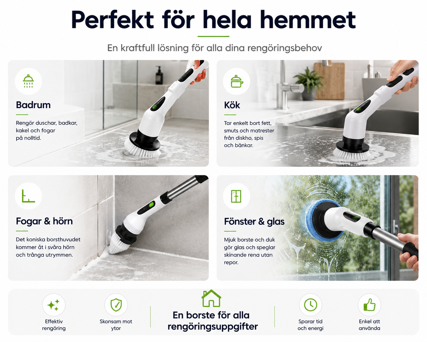 RenaPro™ Elektrisk rengöringsborste